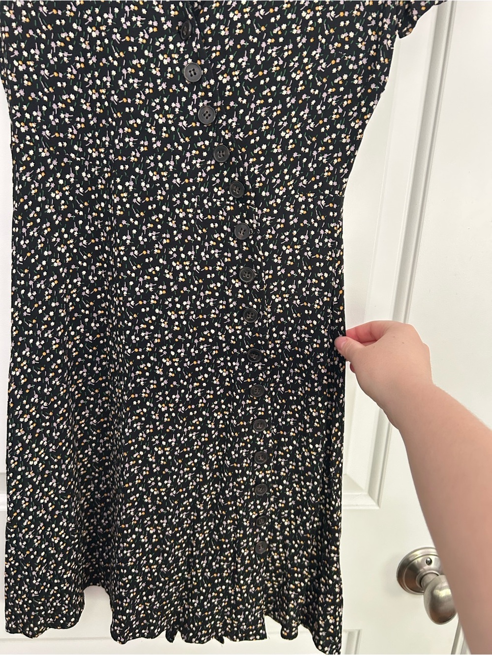 Madewell Button Wrap Dress In Playground Posies - Picture 3 of 6